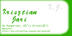 krisztian jari business card